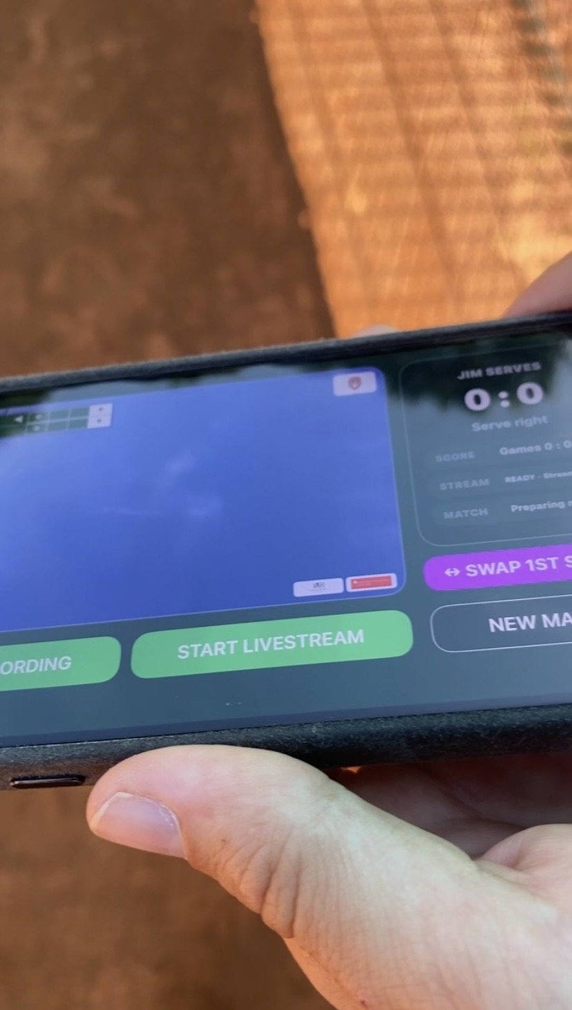 CourtMoments App am Tennisplatz